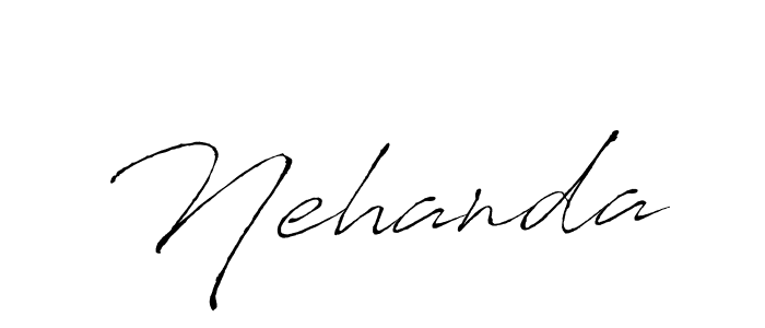 Create a beautiful signature design for name Nehanda. With this signature (Antro_Vectra) fonts, you can make a handwritten signature for free. Nehanda signature style 6 images and pictures png