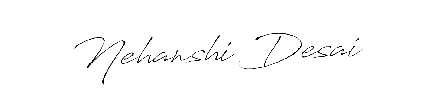 You should practise on your own different ways (Antro_Vectra) to write your name (Nehanshi Desai) in signature. don't let someone else do it for you. Nehanshi Desai signature style 6 images and pictures png