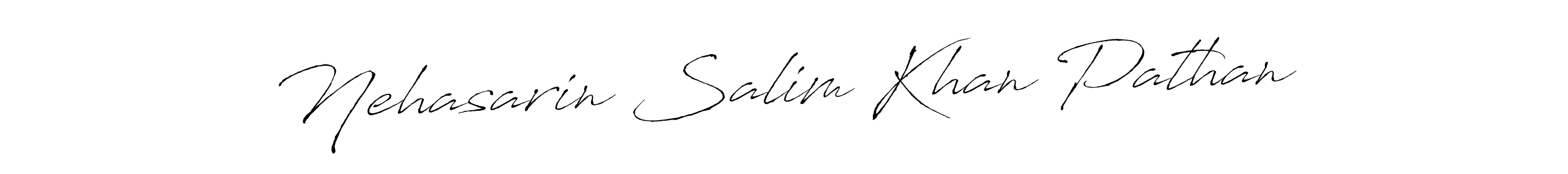 Make a beautiful signature design for name Nehasarin Salim Khan Pathan. With this signature (Antro_Vectra) style, you can create a handwritten signature for free. Nehasarin Salim Khan Pathan signature style 6 images and pictures png