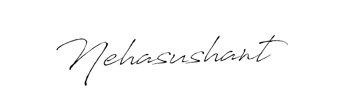 Nehasushant stylish signature style. Best Handwritten Sign (Antro_Vectra) for my name. Handwritten Signature Collection Ideas for my name Nehasushant. Nehasushant signature style 6 images and pictures png