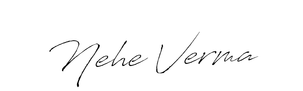 Make a beautiful signature design for name Nehe Verma. With this signature (Antro_Vectra) style, you can create a handwritten signature for free. Nehe Verma signature style 6 images and pictures png