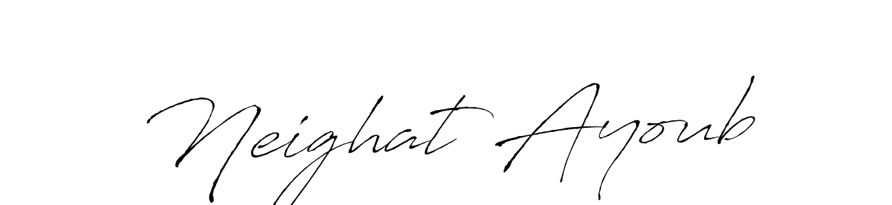 Here are the top 10 professional signature styles for the name Neighat Ayoub. These are the best autograph styles you can use for your name. Neighat Ayoub signature style 6 images and pictures png