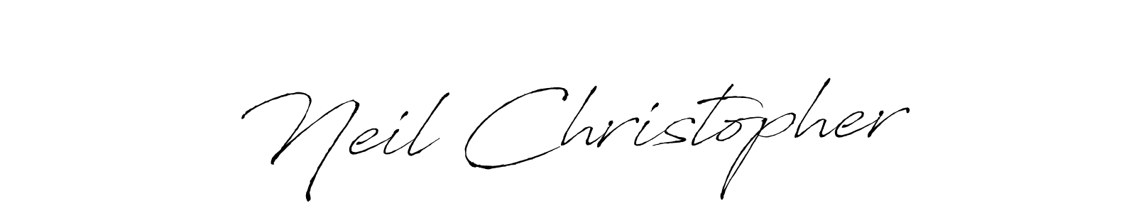 Use a signature maker to create a handwritten signature online. With this signature software, you can design (Antro_Vectra) your own signature for name Neil Christopher. Neil Christopher signature style 6 images and pictures png