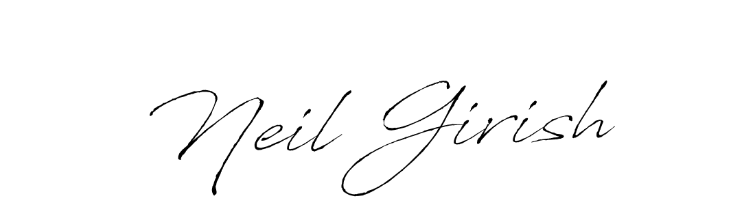 Also we have Neil Girish name is the best signature style. Create professional handwritten signature collection using Antro_Vectra autograph style. Neil Girish signature style 6 images and pictures png