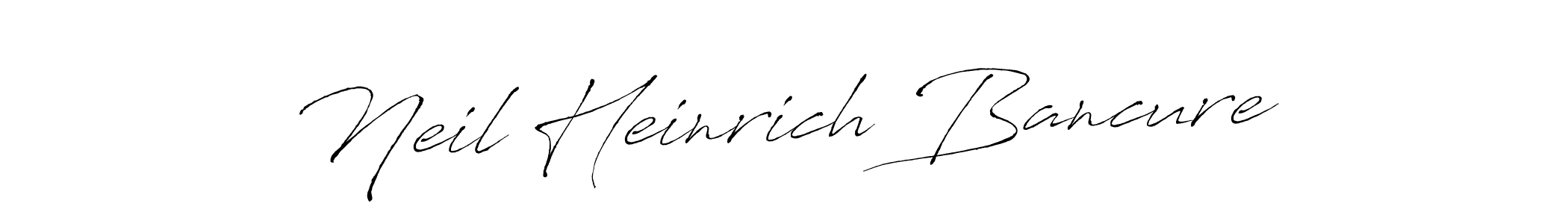 Similarly Antro_Vectra is the best handwritten signature design. Signature creator online .You can use it as an online autograph creator for name Neil Heinrich Bancure. Neil Heinrich Bancure signature style 6 images and pictures png