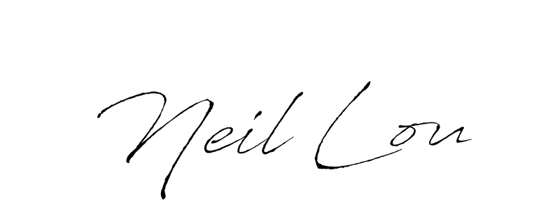 Design your own signature with our free online signature maker. With this signature software, you can create a handwritten (Antro_Vectra) signature for name Neil Lou. Neil Lou signature style 6 images and pictures png