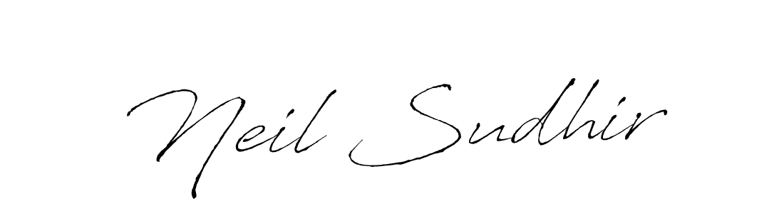 How to make Neil Sudhir name signature. Use Antro_Vectra style for creating short signs online. This is the latest handwritten sign. Neil Sudhir signature style 6 images and pictures png