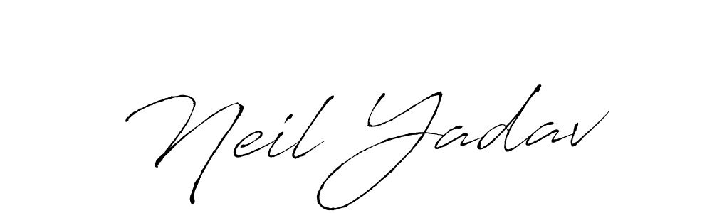 Make a beautiful signature design for name Neil Yadav. With this signature (Antro_Vectra) style, you can create a handwritten signature for free. Neil Yadav signature style 6 images and pictures png