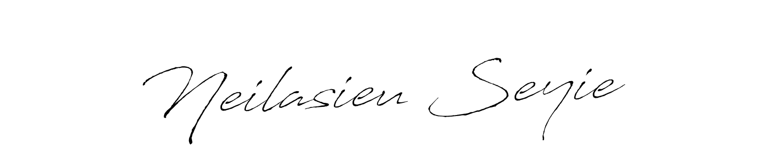 How to make Neilasieu Seyie name signature. Use Antro_Vectra style for creating short signs online. This is the latest handwritten sign. Neilasieu Seyie signature style 6 images and pictures png