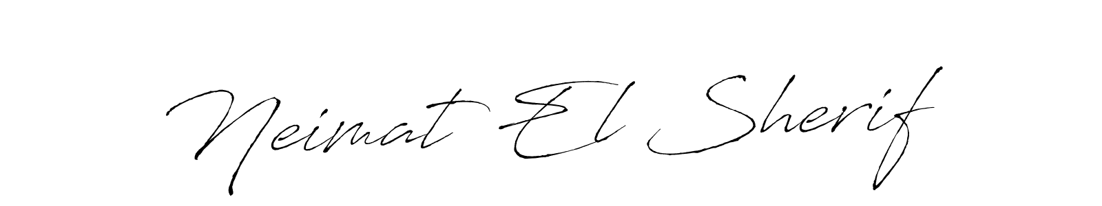 Make a beautiful signature design for name Neimat El Sherif. With this signature (Antro_Vectra) style, you can create a handwritten signature for free. Neimat El Sherif signature style 6 images and pictures png