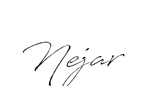 The best way (Antro_Vectra) to make a short signature is to pick only two or three words in your name. The name Nejar include a total of six letters. For converting this name. Nejar signature style 6 images and pictures png