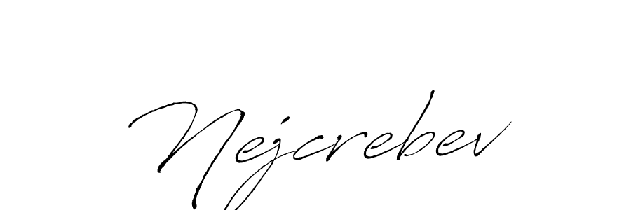 Also we have Nejcrebev name is the best signature style. Create professional handwritten signature collection using Antro_Vectra autograph style. Nejcrebev signature style 6 images and pictures png