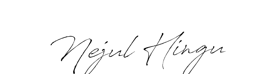 You should practise on your own different ways (Antro_Vectra) to write your name (Nejul Hingu) in signature. don't let someone else do it for you. Nejul Hingu signature style 6 images and pictures png