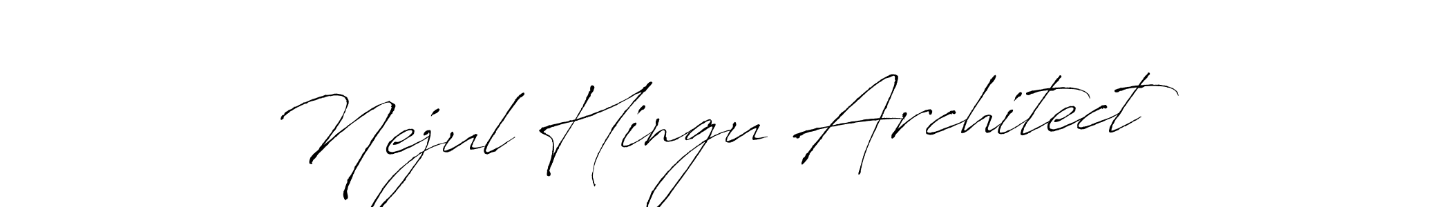 Make a beautiful signature design for name Nejul Hingu Architect. With this signature (Antro_Vectra) style, you can create a handwritten signature for free. Nejul Hingu Architect signature style 6 images and pictures png