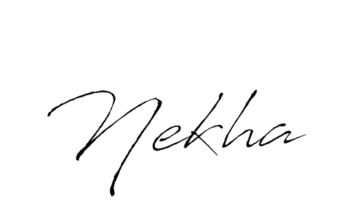 Make a beautiful signature design for name Nekha. With this signature (Antro_Vectra) style, you can create a handwritten signature for free. Nekha signature style 6 images and pictures png
