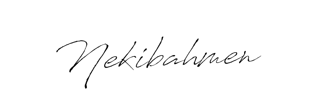 How to make Nekibahmen name signature. Use Antro_Vectra style for creating short signs online. This is the latest handwritten sign. Nekibahmen signature style 6 images and pictures png