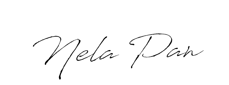 You should practise on your own different ways (Antro_Vectra) to write your name (Nela Pan) in signature. don't let someone else do it for you. Nela Pan signature style 6 images and pictures png