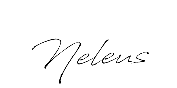 Use a signature maker to create a handwritten signature online. With this signature software, you can design (Antro_Vectra) your own signature for name Neleus. Neleus signature style 6 images and pictures png