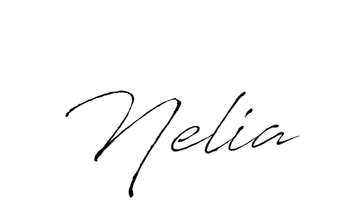 Use a signature maker to create a handwritten signature online. With this signature software, you can design (Antro_Vectra) your own signature for name Nelia. Nelia signature style 6 images and pictures png