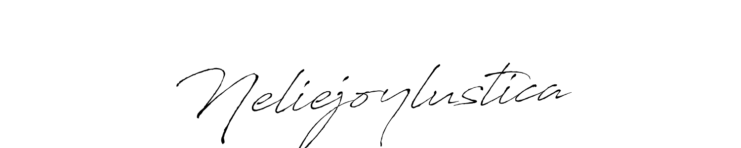 How to make Neliejoylustica name signature. Use Antro_Vectra style for creating short signs online. This is the latest handwritten sign. Neliejoylustica signature style 6 images and pictures png