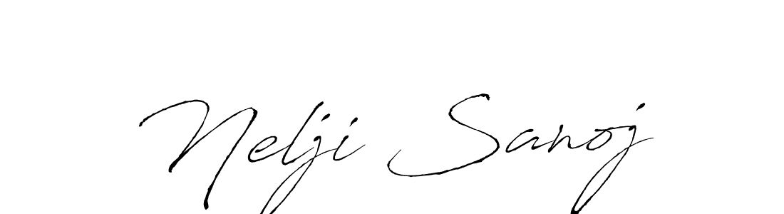 This is the best signature style for the Nelji Sanoj name. Also you like these signature font (Antro_Vectra). Mix name signature. Nelji Sanoj signature style 6 images and pictures png