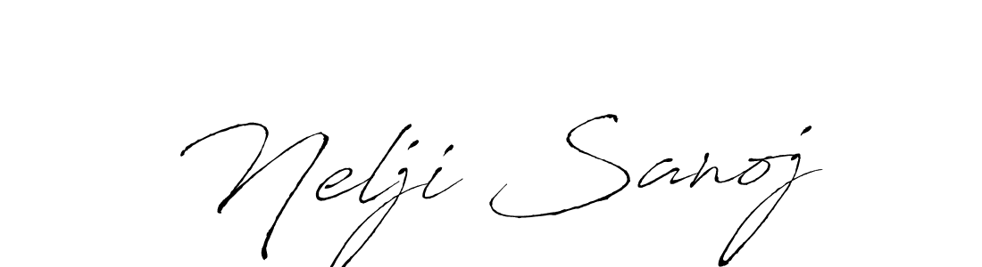 Similarly Antro_Vectra is the best handwritten signature design. Signature creator online .You can use it as an online autograph creator for name Nelji Sanoj. Nelji Sanoj signature style 6 images and pictures png