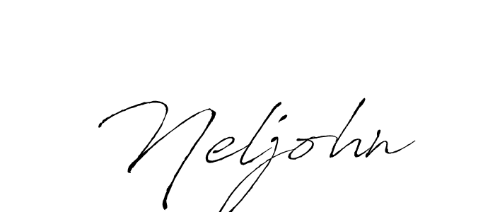 How to make Neljohn signature? Antro_Vectra is a professional autograph style. Create handwritten signature for Neljohn name. Neljohn signature style 6 images and pictures png