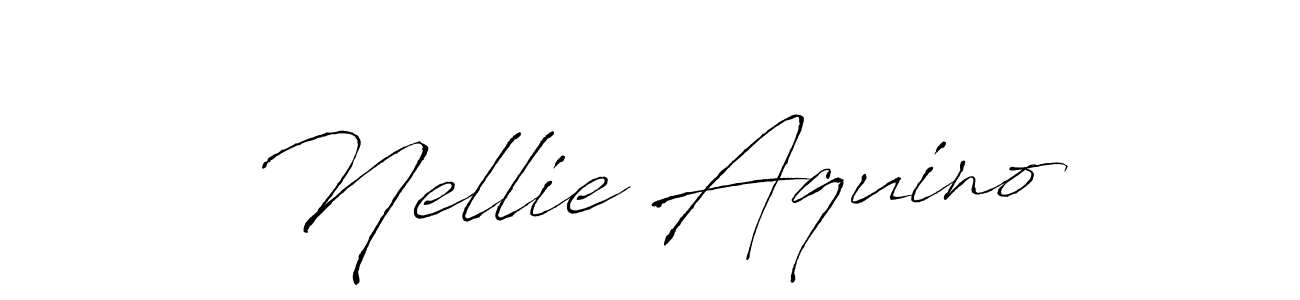 How to make Nellie Aquino name signature. Use Antro_Vectra style for creating short signs online. This is the latest handwritten sign. Nellie Aquino signature style 6 images and pictures png