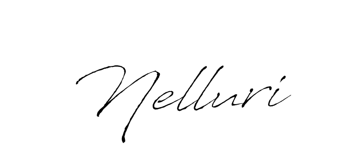 Use a signature maker to create a handwritten signature online. With this signature software, you can design (Antro_Vectra) your own signature for name Nelluri. Nelluri signature style 6 images and pictures png