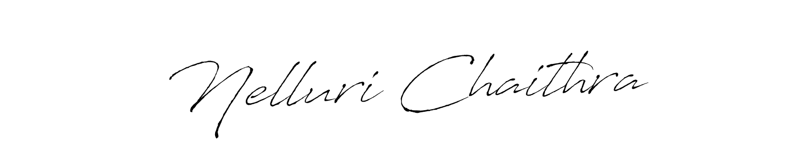 Create a beautiful signature design for name Nelluri Chaithra. With this signature (Antro_Vectra) fonts, you can make a handwritten signature for free. Nelluri Chaithra signature style 6 images and pictures png