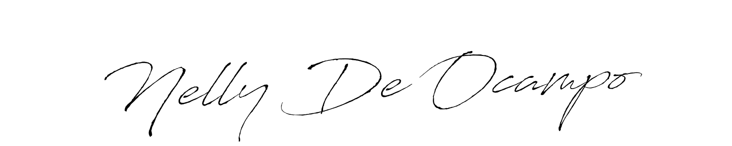 Nelly De Ocampo stylish signature style. Best Handwritten Sign (Antro_Vectra) for my name. Handwritten Signature Collection Ideas for my name Nelly De Ocampo. Nelly De Ocampo signature style 6 images and pictures png