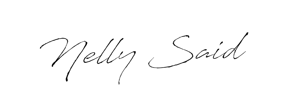 Antro_Vectra is a professional signature style that is perfect for those who want to add a touch of class to their signature. It is also a great choice for those who want to make their signature more unique. Get Nelly Said name to fancy signature for free. Nelly Said signature style 6 images and pictures png