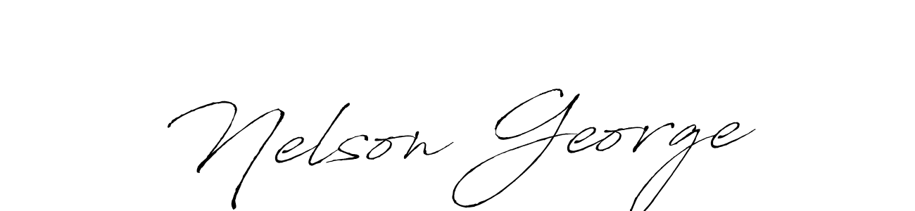 Make a beautiful signature design for name Nelson George. With this signature (Antro_Vectra) style, you can create a handwritten signature for free. Nelson George signature style 6 images and pictures png