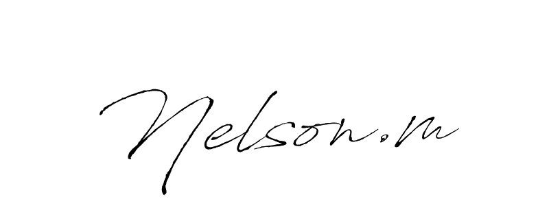 Design your own signature with our free online signature maker. With this signature software, you can create a handwritten (Antro_Vectra) signature for name Nelson.m. Nelson.m signature style 6 images and pictures png