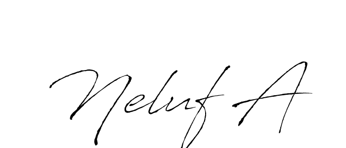 How to Draw Neluf A signature style? Antro_Vectra is a latest design signature styles for name Neluf A. Neluf A signature style 6 images and pictures png