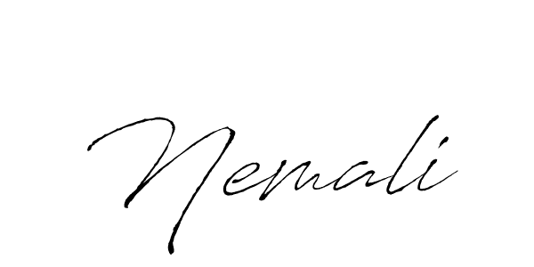 How to Draw Nemali signature style? Antro_Vectra is a latest design signature styles for name Nemali. Nemali signature style 6 images and pictures png