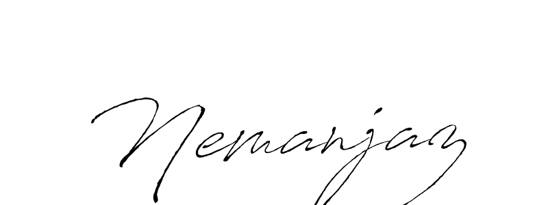 The best way (Antro_Vectra) to make a short signature is to pick only two or three words in your name. The name Nemanjaz include a total of six letters. For converting this name. Nemanjaz signature style 6 images and pictures png