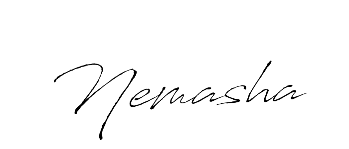 Make a beautiful signature design for name Nemasha. With this signature (Antro_Vectra) style, you can create a handwritten signature for free. Nemasha signature style 6 images and pictures png