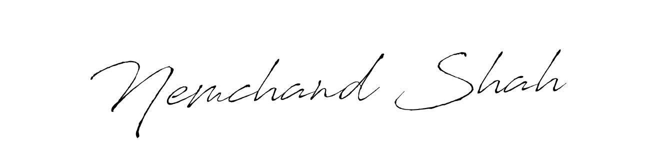 Design your own signature with our free online signature maker. With this signature software, you can create a handwritten (Antro_Vectra) signature for name Nemchand Shah. Nemchand Shah signature style 6 images and pictures png