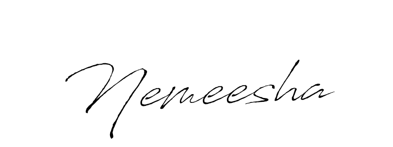 Create a beautiful signature design for name Nemeesha. With this signature (Antro_Vectra) fonts, you can make a handwritten signature for free. Nemeesha signature style 6 images and pictures png