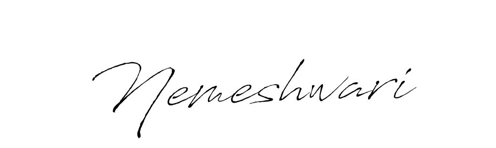 You should practise on your own different ways (Antro_Vectra) to write your name (Nemeshwari) in signature. don't let someone else do it for you. Nemeshwari signature style 6 images and pictures png