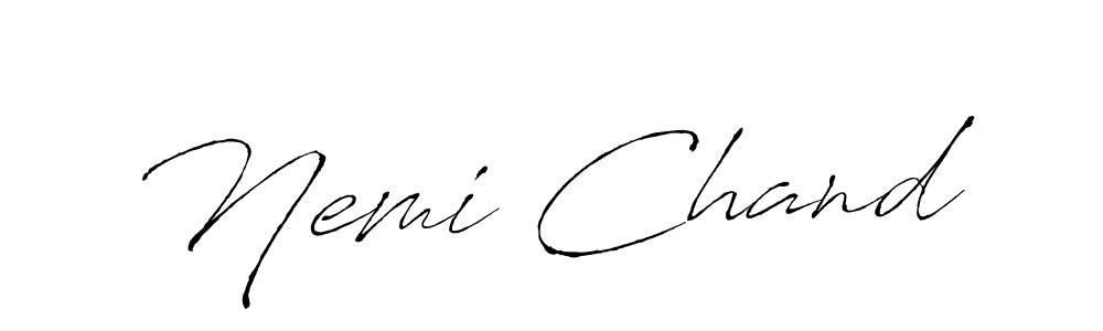 Use a signature maker to create a handwritten signature online. With this signature software, you can design (Antro_Vectra) your own signature for name Nemi Chand. Nemi Chand signature style 6 images and pictures png