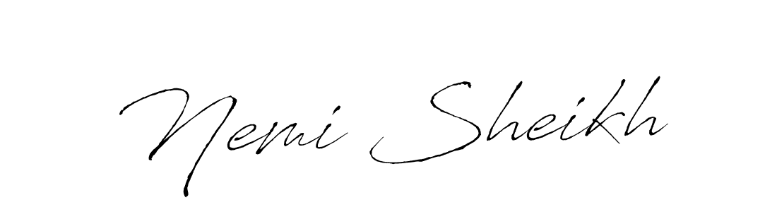 See photos of Nemi Sheikh official signature by Spectra . Check more albums & portfolios. Read reviews & check more about Antro_Vectra font. Nemi Sheikh signature style 6 images and pictures png