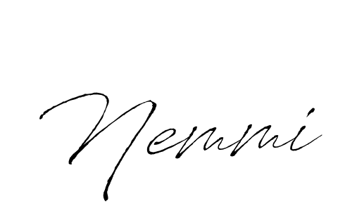Antro_Vectra is a professional signature style that is perfect for those who want to add a touch of class to their signature. It is also a great choice for those who want to make their signature more unique. Get Nemmi name to fancy signature for free. Nemmi signature style 6 images and pictures png