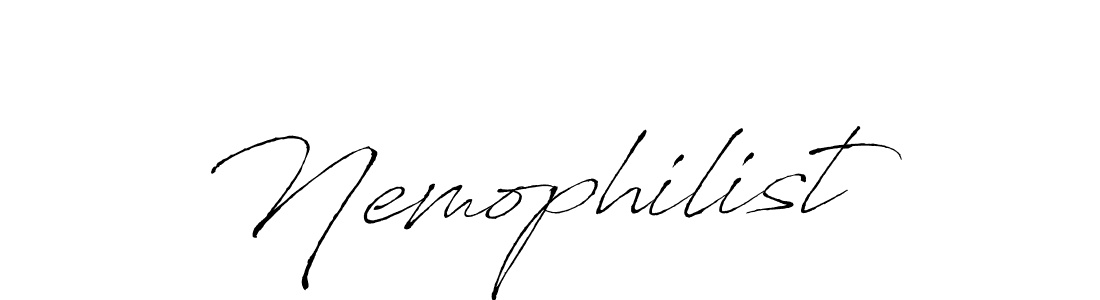 Nemophilist stylish signature style. Best Handwritten Sign (Antro_Vectra) for my name. Handwritten Signature Collection Ideas for my name Nemophilist. Nemophilist signature style 6 images and pictures png