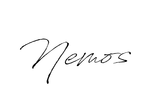 You should practise on your own different ways (Antro_Vectra) to write your name (Nemos) in signature. don't let someone else do it for you. Nemos signature style 6 images and pictures png