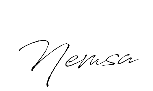 Also we have Nemsa name is the best signature style. Create professional handwritten signature collection using Antro_Vectra autograph style. Nemsa signature style 6 images and pictures png