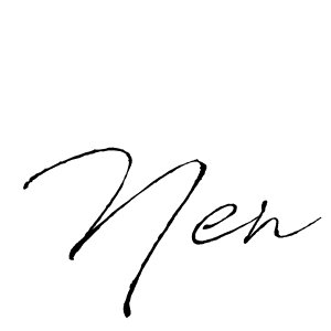 How to make Nen name signature. Use Antro_Vectra style for creating short signs online. This is the latest handwritten sign. Nen signature style 6 images and pictures png