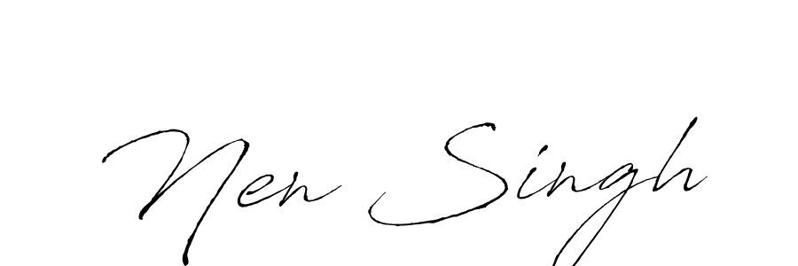 Use a signature maker to create a handwritten signature online. With this signature software, you can design (Antro_Vectra) your own signature for name Nen Singh. Nen Singh signature style 6 images and pictures png