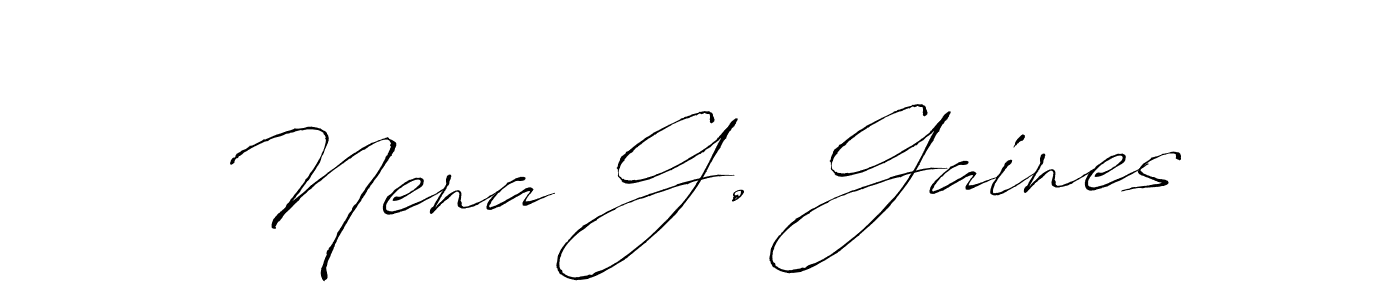 Make a beautiful signature design for name Nena G. Gaines. With this signature (Antro_Vectra) style, you can create a handwritten signature for free. Nena G. Gaines signature style 6 images and pictures png